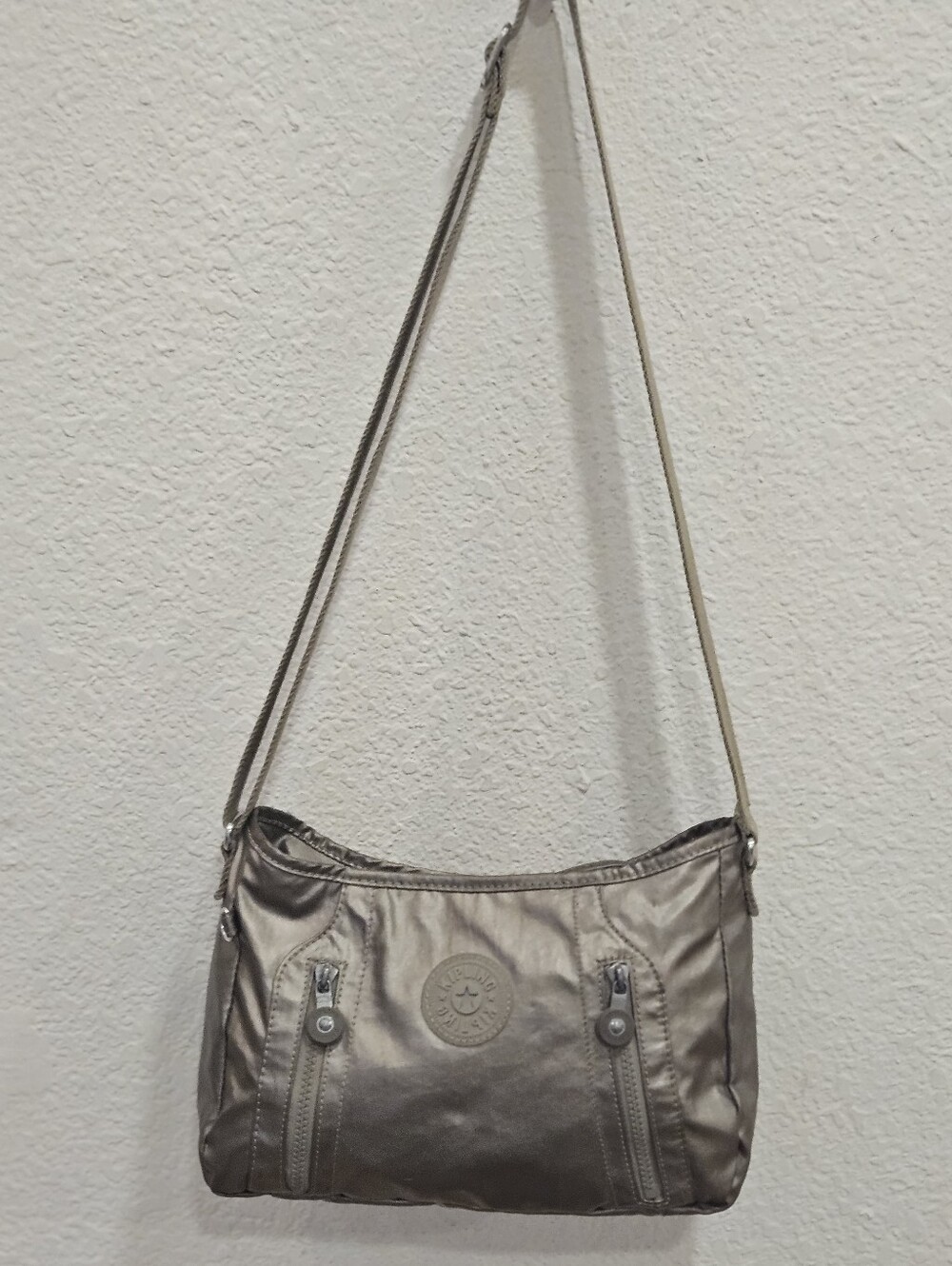 Kipling Metallic Gold/Bronze Crossbody Bag